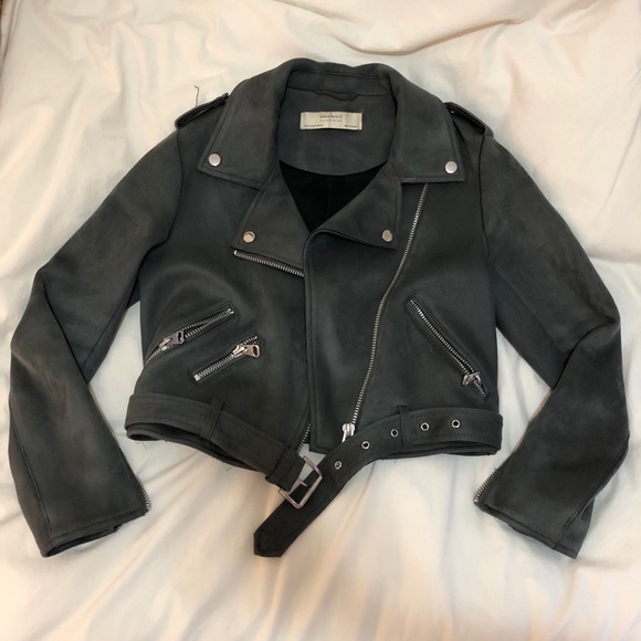 Zara faux suede cropped jacket - Picture 4 of 4